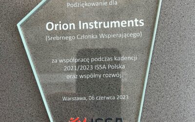 Orion Instruments otrzymał specjalne podziękowanie